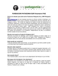 FUNDACION PATAGONIA SUR Voluntario FAQ