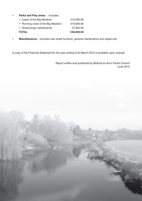 Annual Report 2011-12.indd - Bidford-on-Avon Parish Council