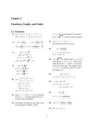 Chapter 1 Functions, Graphs, and Limits
