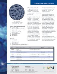 Tungsten Carbide Powders - Thermal Spray Products - HAI Inc.