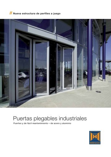 Puertas plegables industriales en color