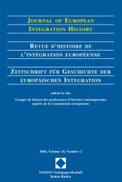 Journal of European Integration History 1/2013 - Centre d'études