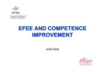 EFEE And Competence Improvement in Explosives ... - EU-Excert