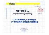 Explosives Education and Training in Italy ... - EU-Excert