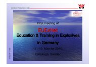 Explosives Education and Training in Germany - EU-Excert