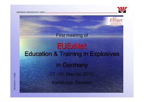 Explosives Education and Training in Germany - EU-Excert