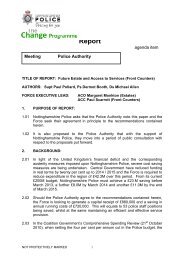 Report - Nottinghamshire Police Authority