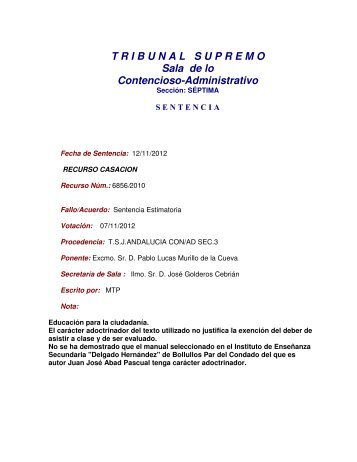 TRIBUNALSUPREMO Sala de lo Contencioso-Administrativo