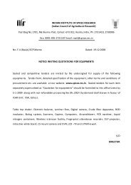 notice inviting quotations for equipments - Indian Institute of Spices ...