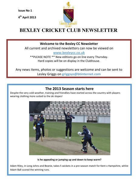 Download Bexley Cricket Club