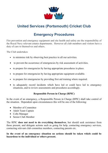 “GRYFFE VIEW” - United Services Portsmouth Cricket Club