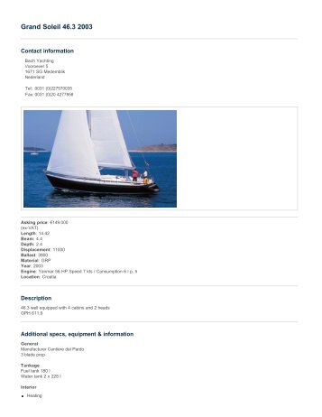 Grand Soleil 46.3 2003 - Salona Yachts