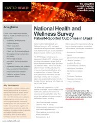 Kantar Health National Health and Wellness Survey in Brazil Fact ...