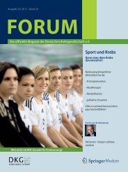 Sport und Krebs - Dr. Thomas Gronau