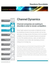 Oncology Market Access - Channel Dynamics ... - Kantar Health
