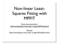 Non-linear Least- Squares Fitting with MPFIT - UGAstro