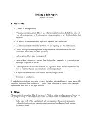 Writing a lab report - UGAstro