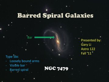 Barred Spiral Galaxies - UGAstro