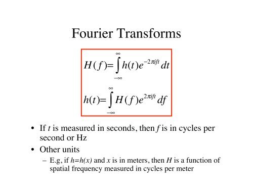 Fourier transforms & the convolution theorem - UGAstro