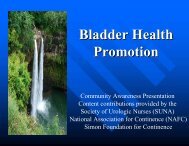 Bladder Health Promotion - SUNA