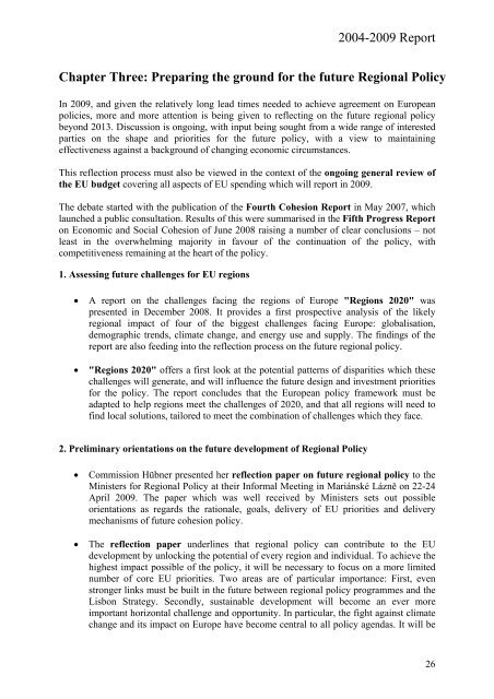 Achievements of Europe's regional policy 2004-2009 - Et2050.eu