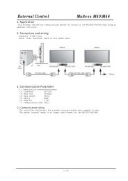 External Control Multeos M40/M46 - NEC Display Solutions