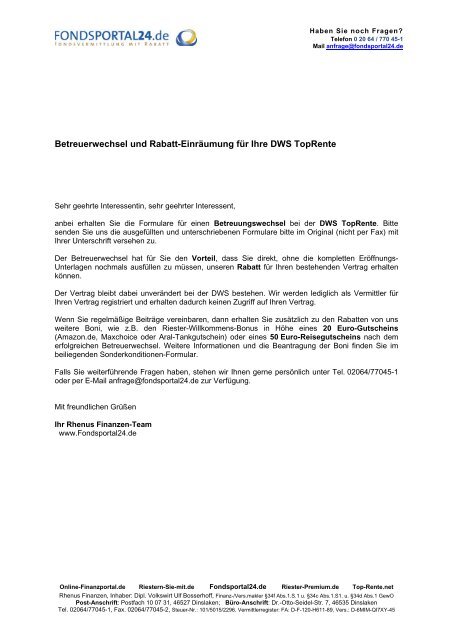 16788970222233562314alleverkaufsprospekt Und Verwaltungsreglement Fondsportal24 Dehtml