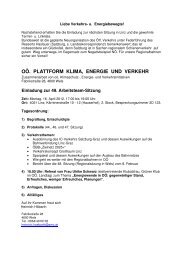 OÖ. PLATTFORM KLIMA, ENERGIE UND VERKEHR - bvs