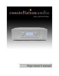 Download Owners Manual - Constellation Audio