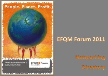 Forum 2011 Networking Directory - EFQM