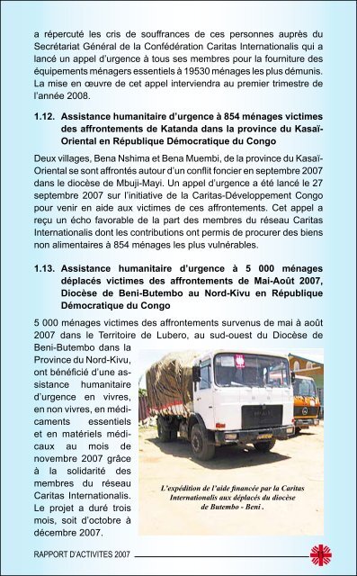 RAPPORT D'ACTIVITES 2007 - Caritas