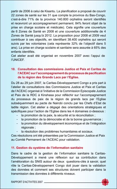 RAPPORT D'ACTIVITES 2007 - Caritas