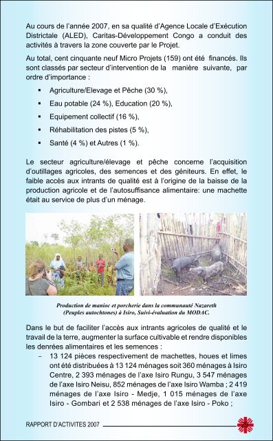 RAPPORT D'ACTIVITES 2007 - Caritas