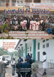 LE 4Ã¨me FORUM NATIONAL DOTE LE RÃSEAU ... - caritasdev.cd