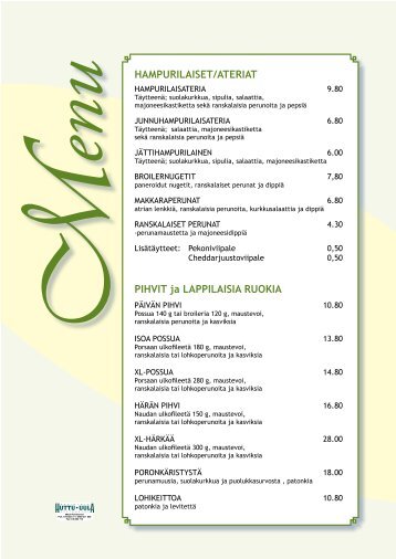 Ski-Uula menu