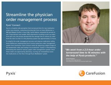 Streamline the physician order management process - CareFusion