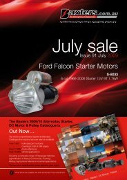 Ford Falcon Starter Motors - Baxters