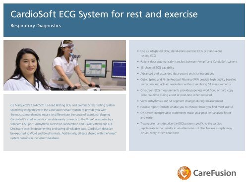 CardioSoft ECG System for rest and exercise - CareFusion.de