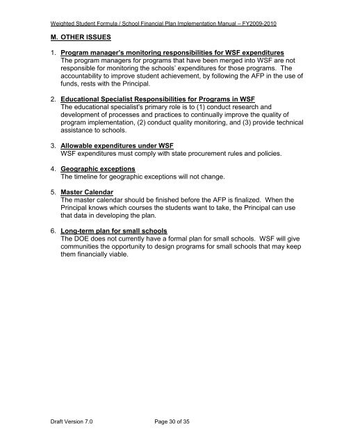 2009-2010 WSF Implementation Manual FY2009-10 - Hawaii ...