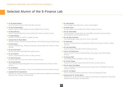 The E-Finance Value Chain - E-Finance Lab Frankfurt am Main