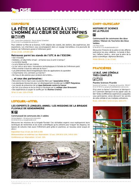 Programme grand public - UniversitÃ© de Picardie Jules Verne