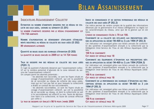 bilan eau potable - Amiens