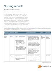 Nursing reports - The Pyxis ® Insider newsletter - CareFusion