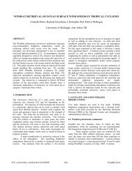 windsat retrieval of ocean surface wind speeds in tropical cyclones