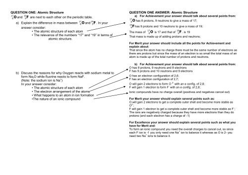 Chemistry Answers