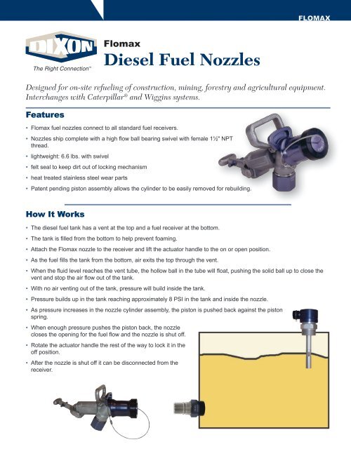 Flomax Diesel Fuel Nozzles Dixon Valve