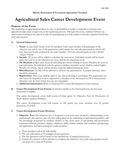 Ag Sales Rules - Illinois Agricultural Education