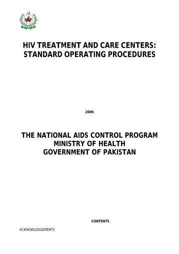 Standard Operating Procedures for HIV Treatment and Care Centres ...