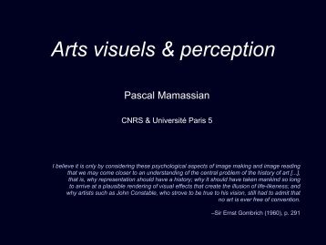 Arts visuels & perception - Pascal Mamassian - Free