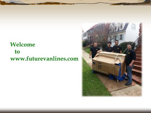 Moving and Relocation Service  by Future Van Lines in Maryland